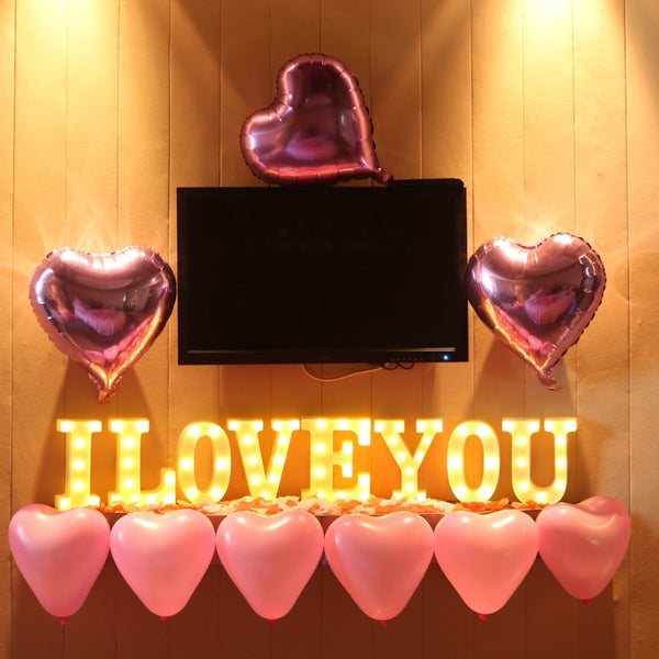 Luminous LED Letter Night Light English Alphabet Number Lamp Wedding Party Decoration Christmas Home Decoration Accessories